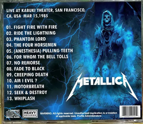 Metallica - Live In San Francisco '85 CD