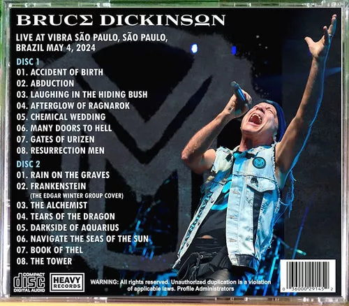 Bruce Dickinson - Live In Sao Paulo 2024 2xCD