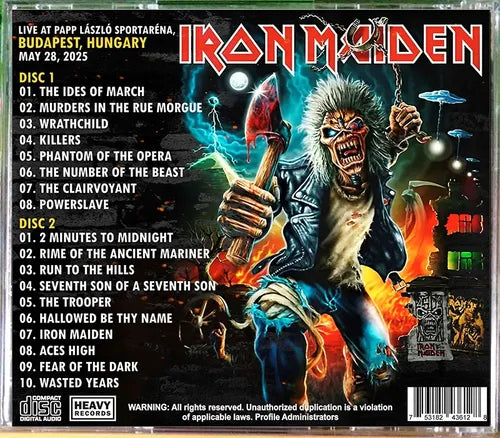 Iron Maiden - Live In Budapest 2025 2xCD