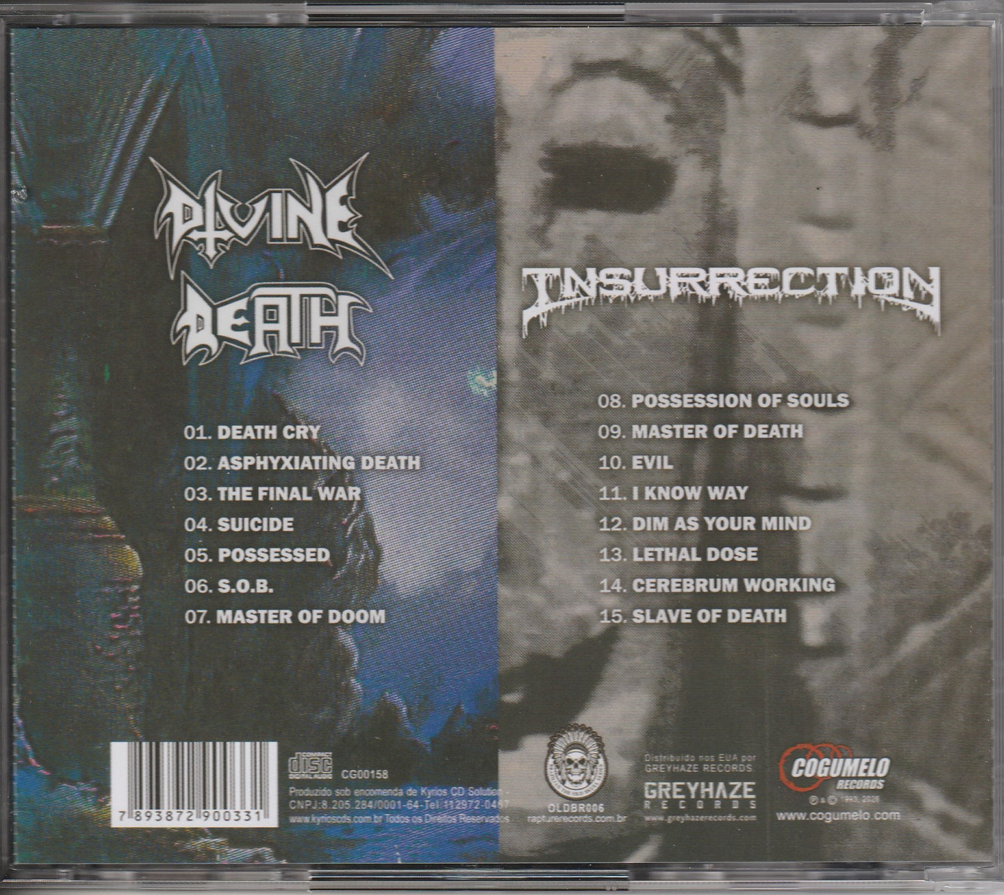 Divine Death / Insurrection - Dim As Your Mind / Human Incarnation Sclerosis CD