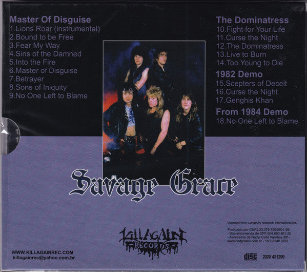 Savage Grace - Master Of Disguise - CD