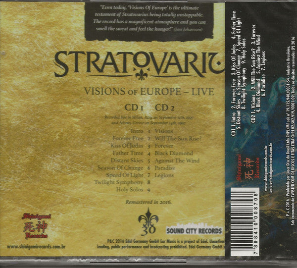 Stratovarius - Visions Of Europe - Live - 2xCD