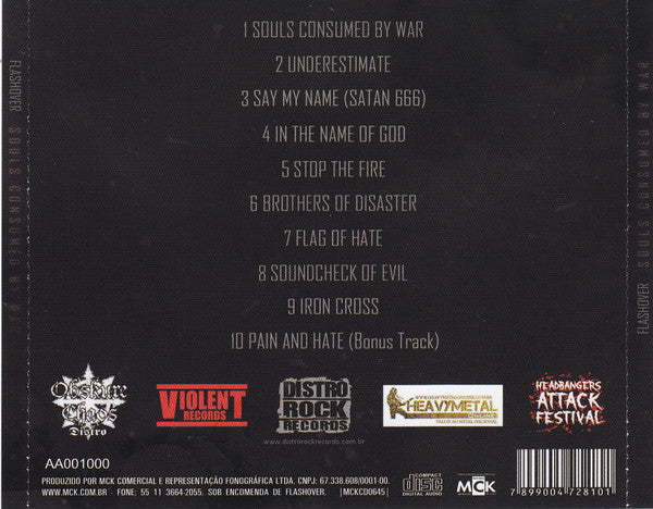Flashover - Souls Consumed By War - CD