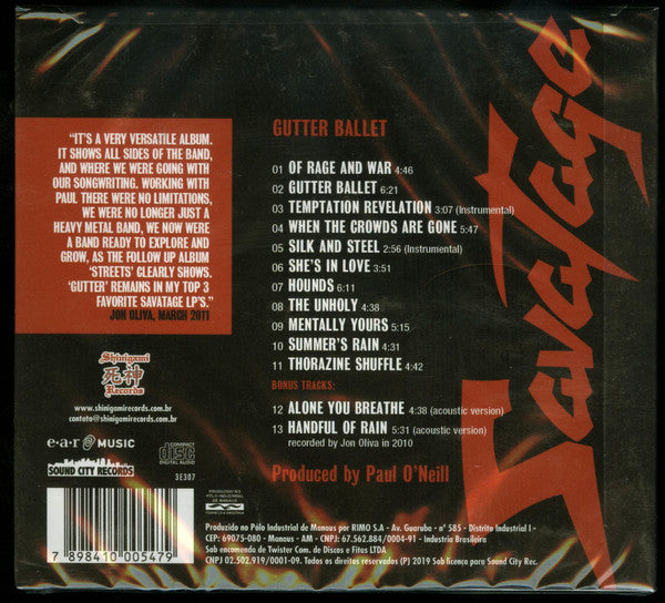 Savatage - Gutter Ballet - CD