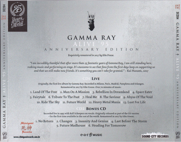 Gamma Ray - Alive '95 - 2xCD