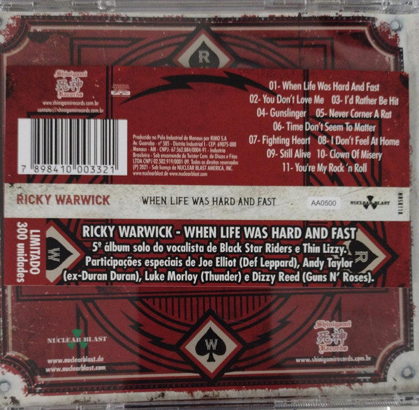 Ricky Warwick - When Life Was Hard And Fast - CD