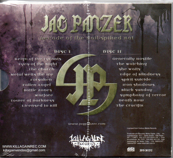 Jag Panzer - Decade Of The Nail-Spiked Bat - 2xCD
