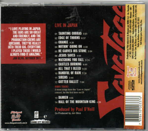 Savatage - Live In Japan - CD