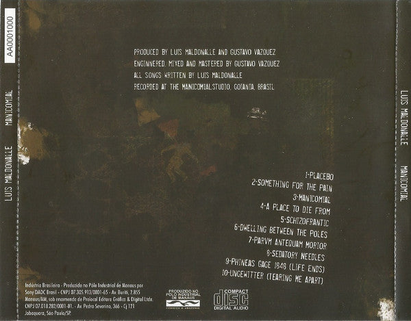 Luis Maldonalle - Manicomial - CD