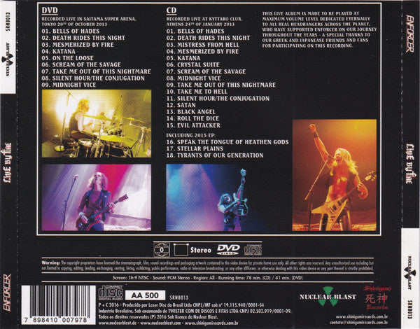 Enforcer - Live By Fire - DVD + CD