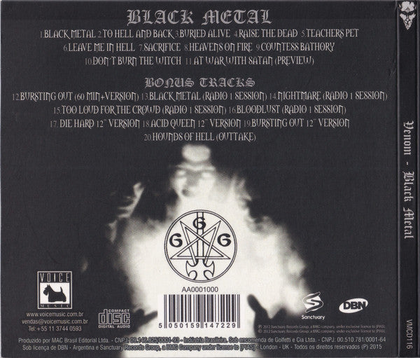 Venom - Black Metal - CD
