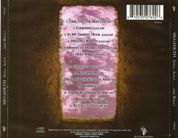 Megadeth - Still, Alive... And Well? - CD