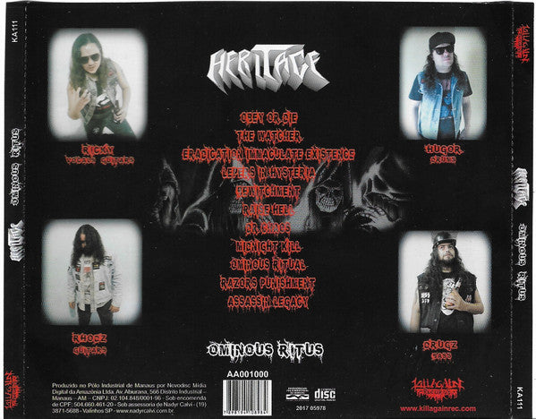 Heritage  - Ominous Ritus - CD