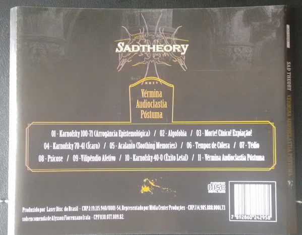 Sad Theory - Vérmina Audioclastia Póstuma - CD