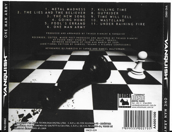 Vanquish - One Man Army - CD