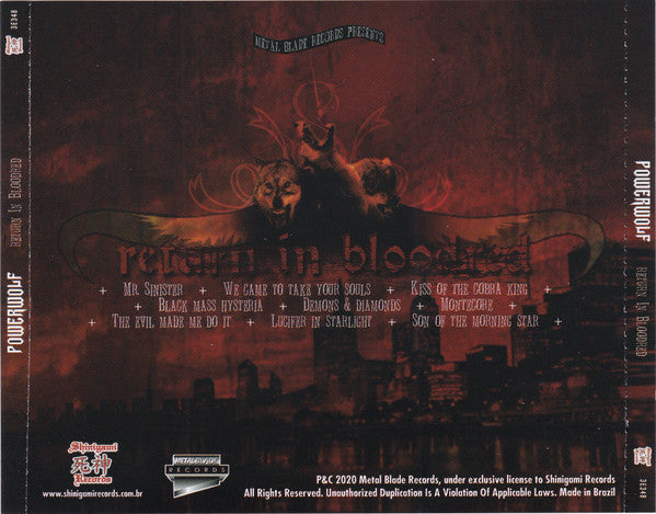 Powerwolf - Return In Bloodred - CD