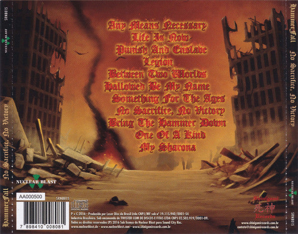 Hammerfall - No Sacrifice, No Victory - CD
