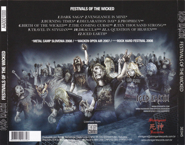 Iced Earth - Festivals Of The Wicked - CD