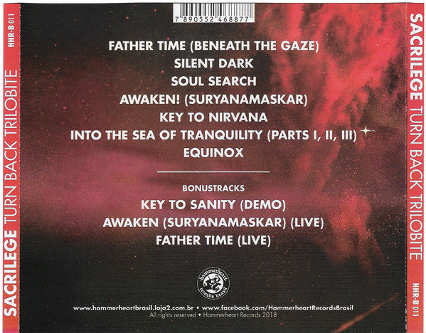 Sacrilege - Turn Back Trilobite - CD