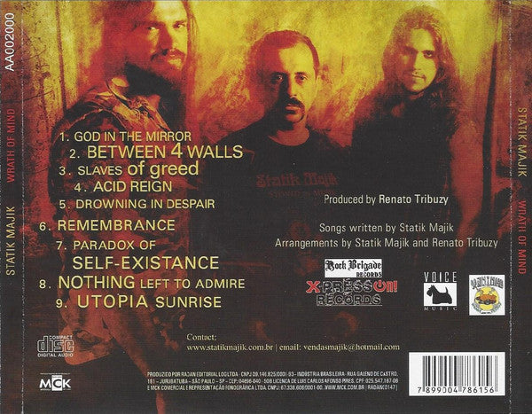 Statik Majik - The Wrath Of Mind - CD