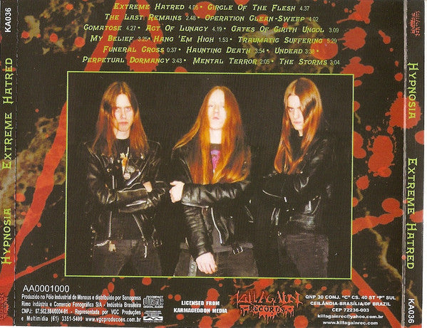 Hypnosia - Extreme Hatred - CD