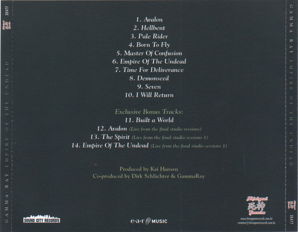 Gamma Ray - Empire Of The Undead - CD