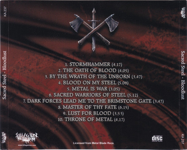 Sacred Steel - Bloodlust - CD