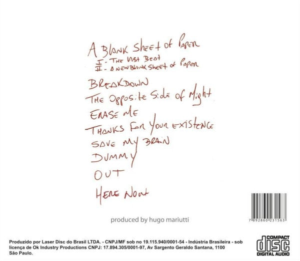 Hugo Mariutti - A Blank Sheet Of Paper - CD