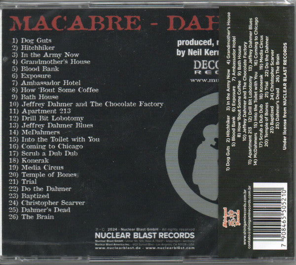 Macabre - Dahmer - CD