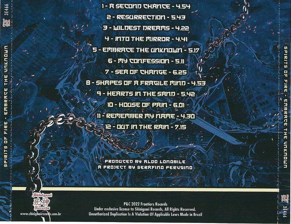 Spirits Of Fire - Embrace The Unknown - CD