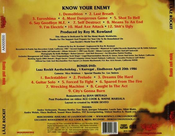 Laaz Rockit - Know Your Enemy - CD + DVD