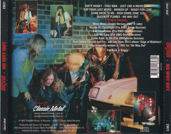 Gaskin - No Way Out - CD