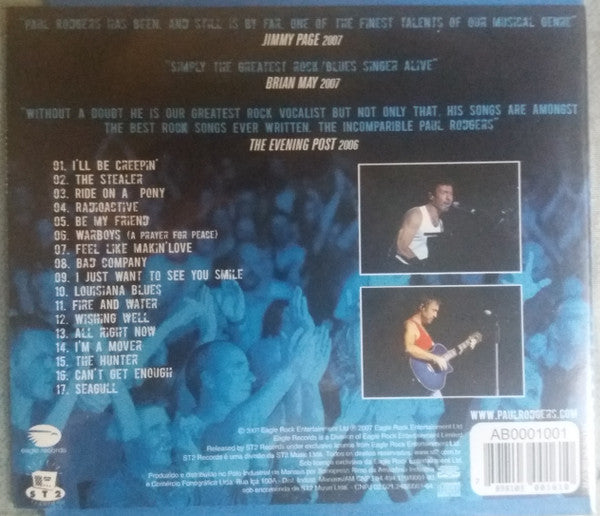 Paul Rodgers - Live In Glasgow - CD