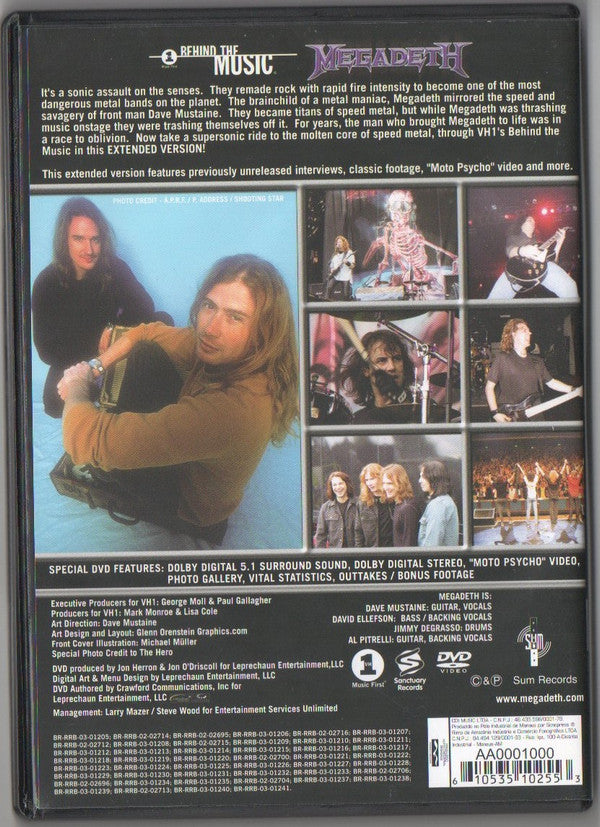 Megadeth - Behind The Music - DVD