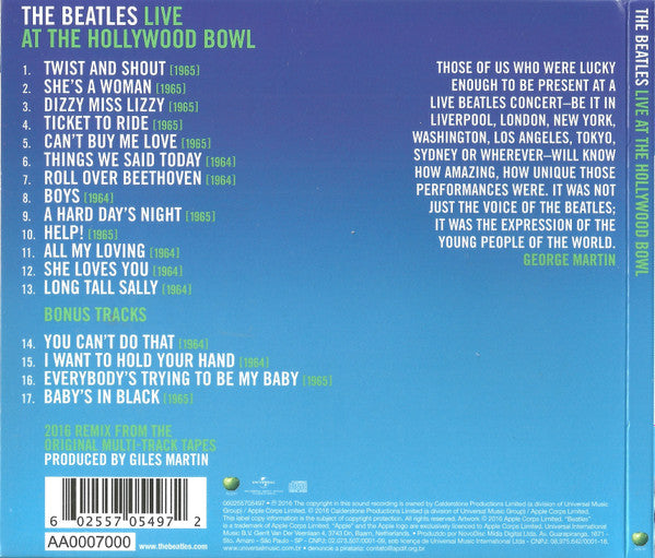 The Beatles - Live At The Hollywood Bowl - CD