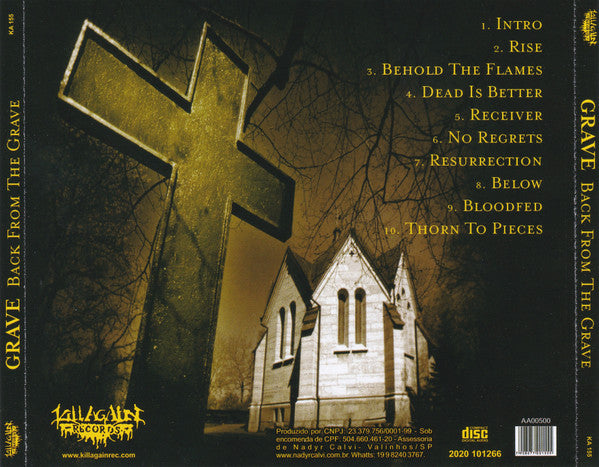 Grave - Back From The Grave - CD