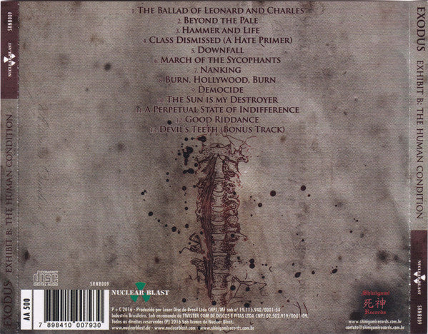Exodus - Exhibit B: The Human Condition - CD