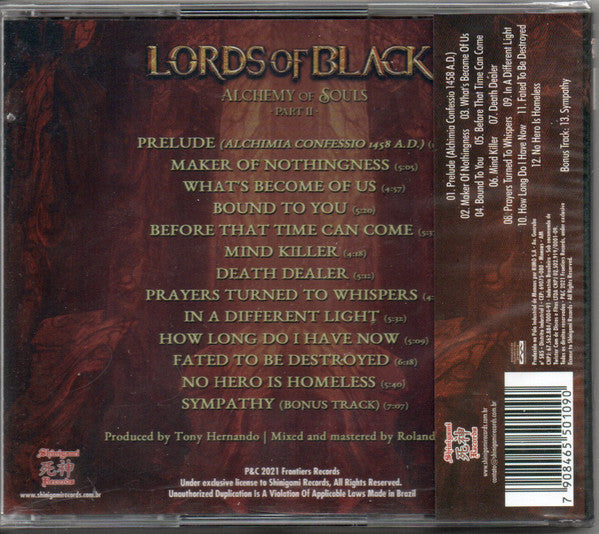 Lords Of Black - Alchemy Of Souls - Part II - CD