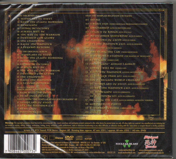 HammerFall - Renegade 2.0 - CD + DVD