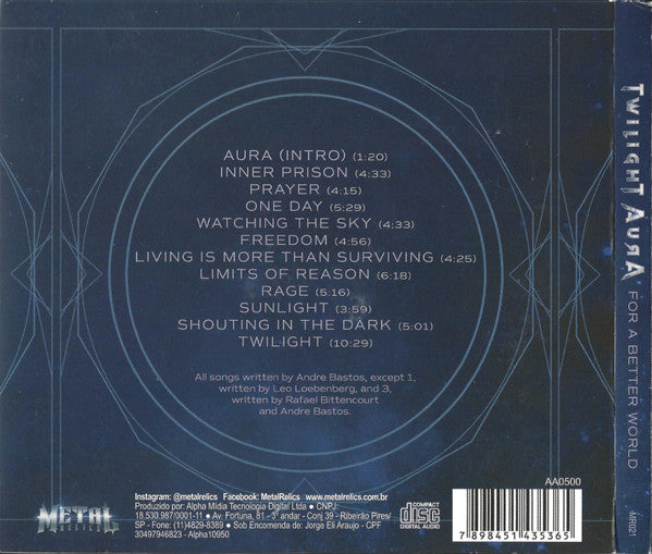 Twilight Aura - For A Better World - CD