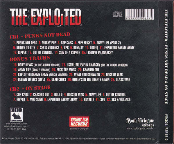 The Exploited - Punks Not Dead & On Stage - 2xCD