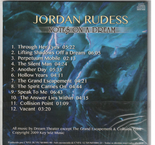 Jordan Rudess - Notes On A Dream - CD