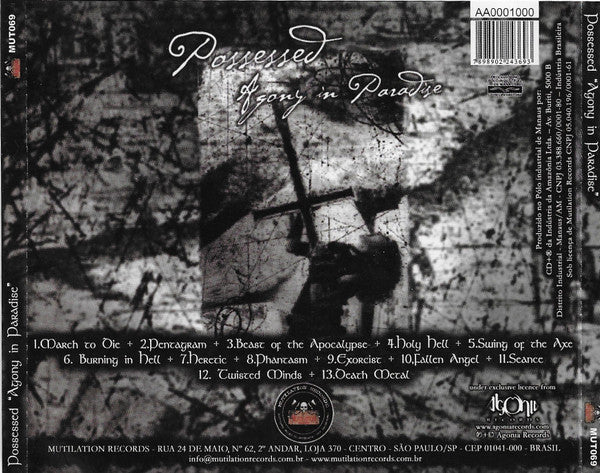 POSSESSED - Agony In Paradise CD