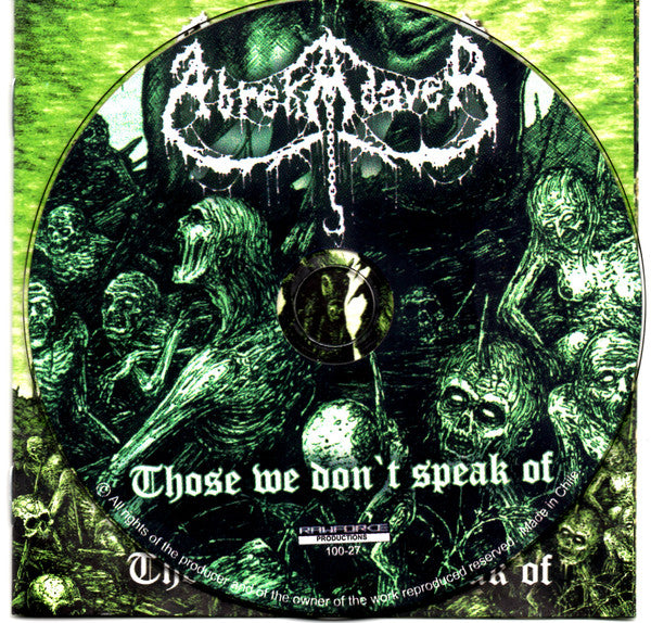 Abrekadaver – Those We Don't Speak Of CD
