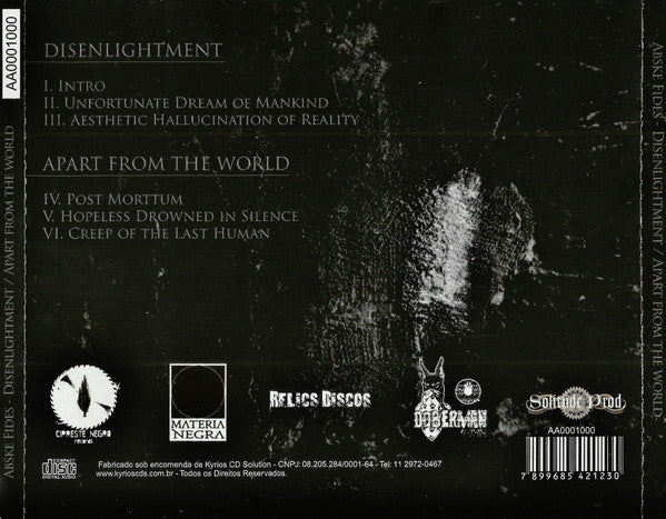 Abske Fides – Disenlightment / Apart From The World CD
