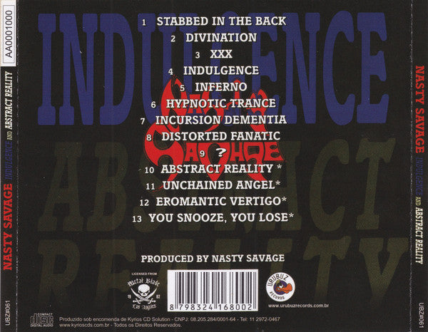 Nasty Savage - Indulgence / Abstract Reality CD
