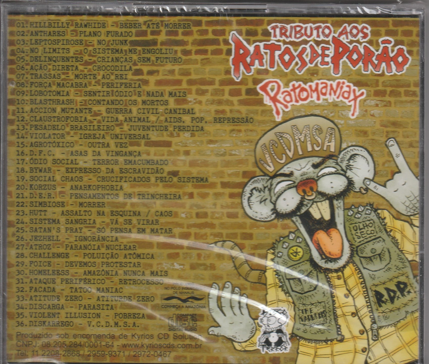 RATOMANIAX - Tributo Ao Ratos de Porao CD