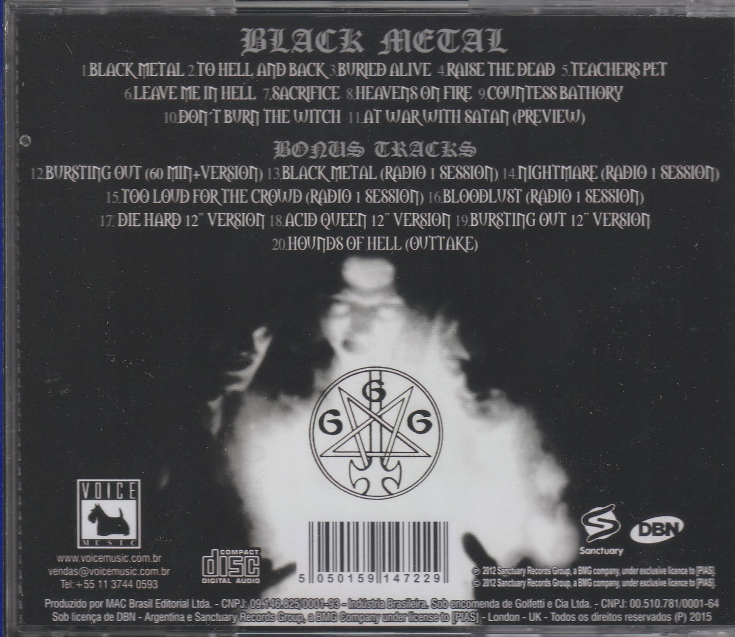 Venom - Black Metal CD