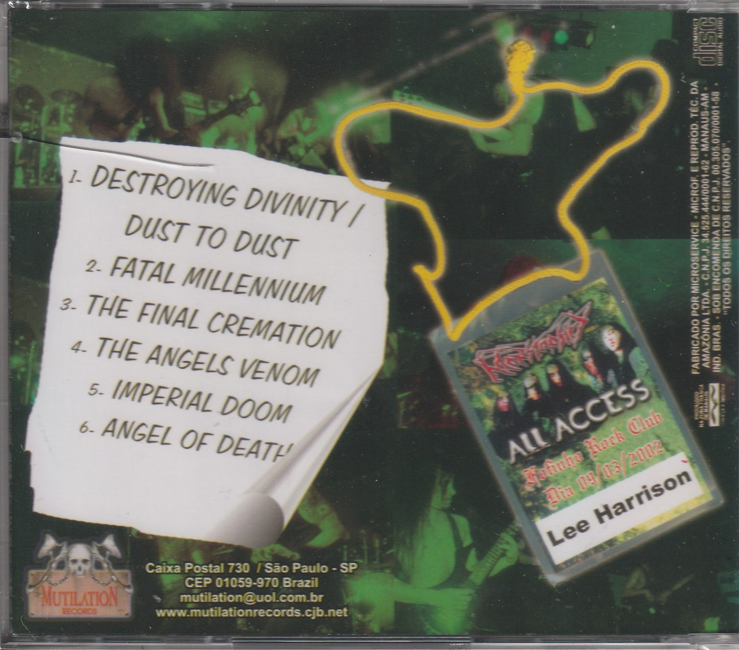 Monstrosity - Live Extreme Brazilian Tour 2002 CD