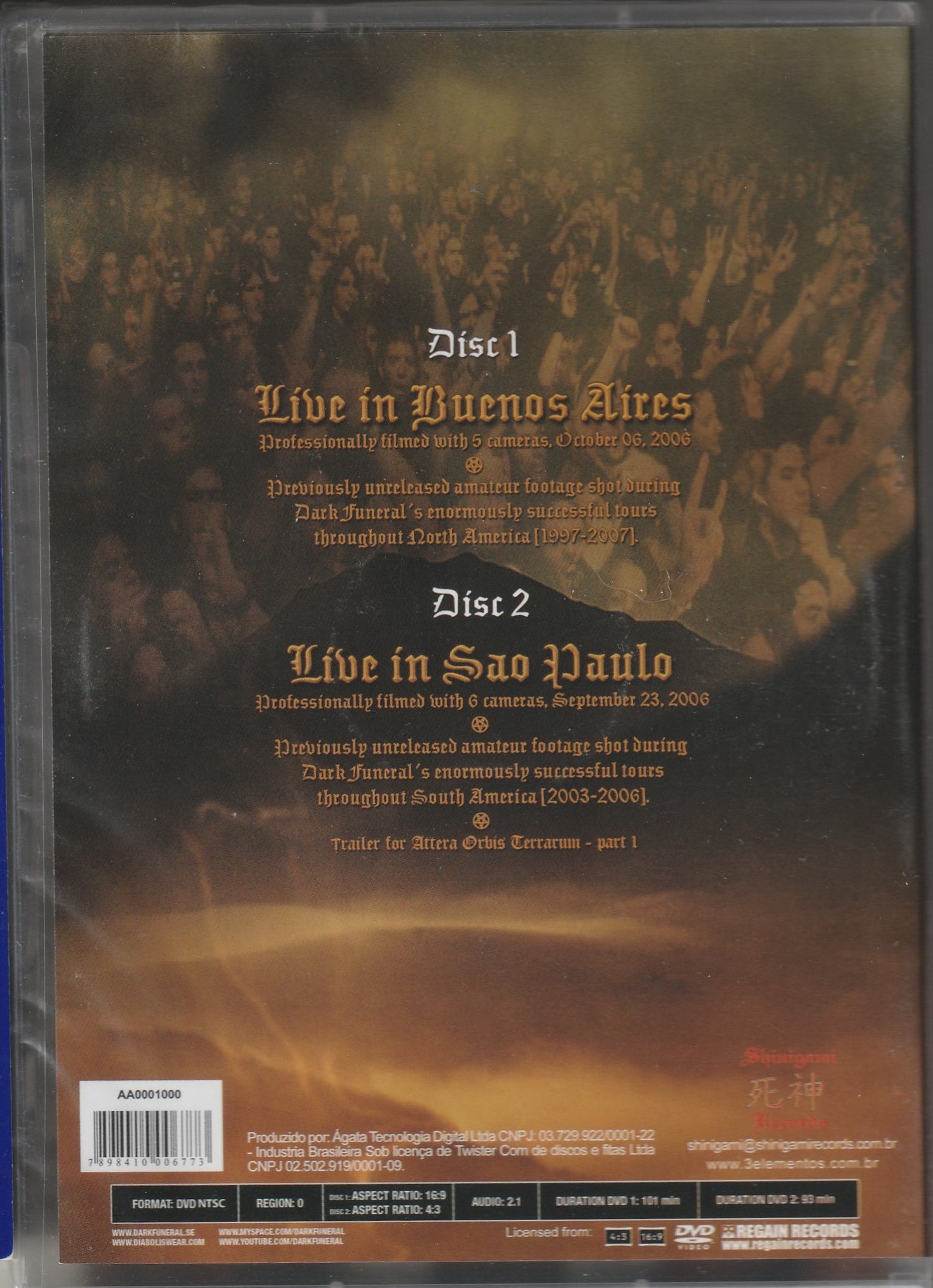 Dark Funeral - Attera Orbis Terrarum - Part II 2xDVD